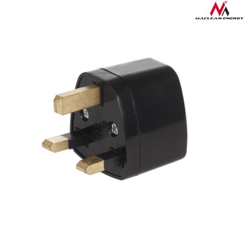 Adapter gniazdo EU na wtyk UK Maclean, czarny, MCE154 Adapter gniazdo EU na wtyk UK Maclean, czarny, MCE154