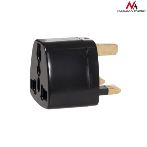 Adapter gniazdo EU na wtyk UK Maclean, czarny, MCE154 Adapter gniazdo EU na wtyk UK Maclean, czarny, MCE154