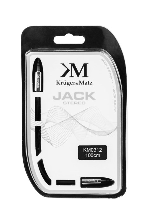 Kabel wtyk prosty - wtyk prosty jack 3.5 stereo 1.0m Kruger&Matz Kabel wtyk prosty - wtyk prosty jack 3.5 stereo 1.0m Kruger&Matz