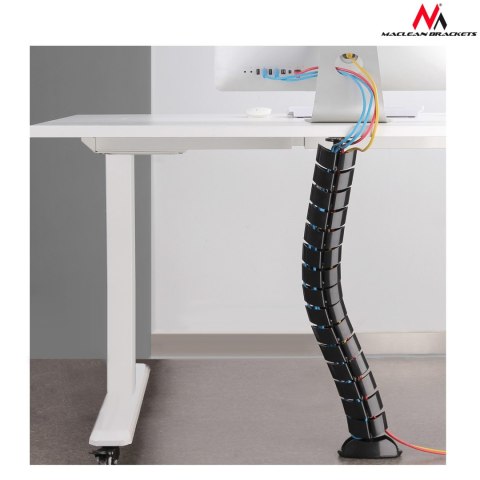Organizator kabli/maskownica do biurka Maclean, 75cm, czarna, MC-768 B Organizator kabli/maskownica do biurka Maclean, 75cm, czarna, MC-768 B