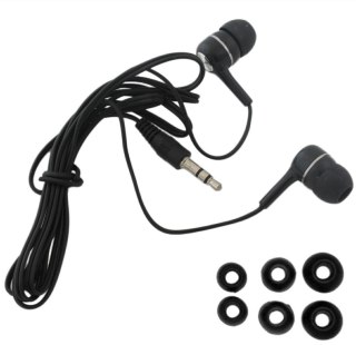 ZS2E Słuchawki czarne + gumki 3 kpl.