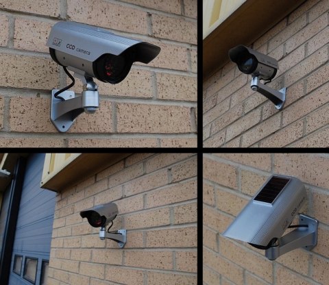 Atrapa kamery SOL1200 Solarna migająca dioda naklejka gratis