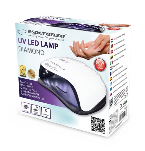 EBN007 Esperanza lampa uv led do lakieru hybrydowego diamond 80w EBN007 Esperanza lampa uv led do lakieru hybrydowego diamond 80w