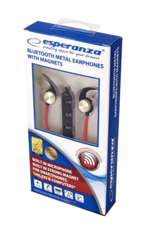 EH186L Esperanza słuchawki douszne bluetooth metalowe miedziane EH186L Esperanza słuchawki douszne bluetooth metalowe miedziane