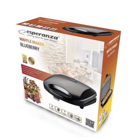 EKT008 Esperanza gofrownica blueberry 1000w EKT008 Esperanza gofrownica blueberry 1000w
