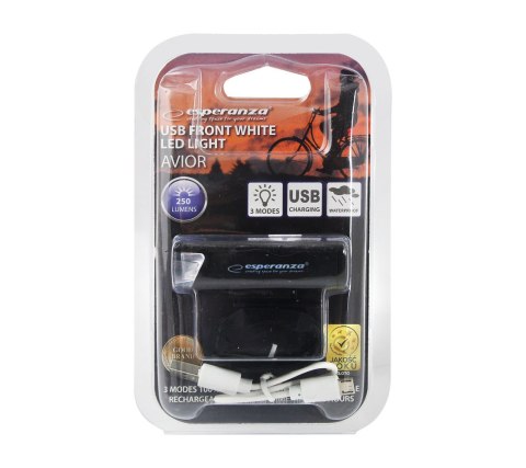 EOT022 Esperanza lampka led rowerowa na przód usb avior EOT022 Esperanza lampka led rowerowa na przód usb avior