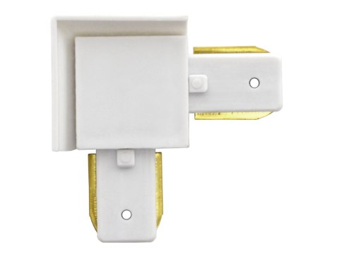 Łącznik do szyn jednofazowych narożny 90 stopni biały 230v Łącznik do szyn jednofazowych narożny 90 stopni biały 230v
