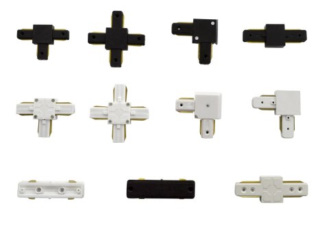 Łącznik do szyn jednofazowych narożny 90 stopni biały 230v Łącznik do szyn jednofazowych narożny 90 stopni biały 230v