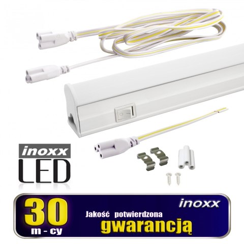 Świetlówka led liniowa t5 120cm 18w on/off ciepła 3000k lampa natynkowa zintegrowana z oprawą