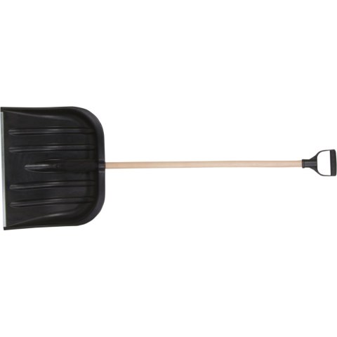 Łopata śnieg.sz.485mm w.395mm pl.cz.okucie bl.+t.drew.+rączk Łopata śnieg.sz.485mm w.395mm pl.cz.okucie bl.+t.drew.+rączk