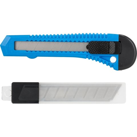 Nożyk z ostrzem łamanym 150/18mm + 10 szt. ostrzy zapasowych Nożyk z ostrzem łamanym 150/18mm + 10 szt. ostrzy zapasowych