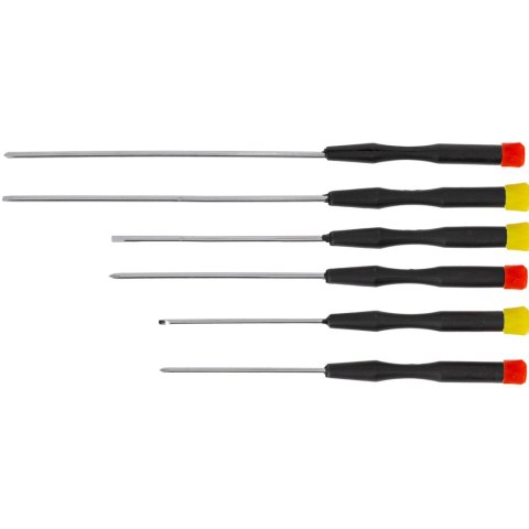 Wkrętaki radiowe długie- kpl.6-część.:3 płaskie+3 krzyżowe