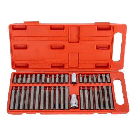 Zestaw końcówek cv: t20-t55, m5-m12, hex 4-12 szt.40