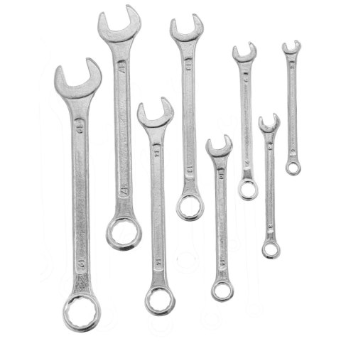 Klucz oczkowo-płaski, kpl. 8 szt., 6-19mm Klucz oczkowo-płaski, kpl. 8 szt., 6-19mm