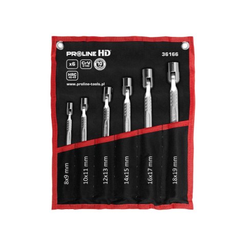 Klucze przegubowe nasadowe szt6(8x9-18x19mm),cv,proline "hd"