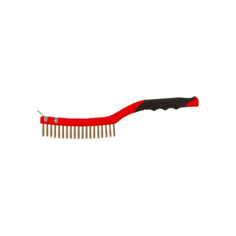 Szczotka druciana - mosiądz, 3x19 rzędów, 340mm, proline Szczotka druciana - mosiądz, 3x19 rzędów, 340mm, proline