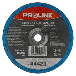Tarcza do szlifowania metalu, t27, 230x6.0x22a24r proline