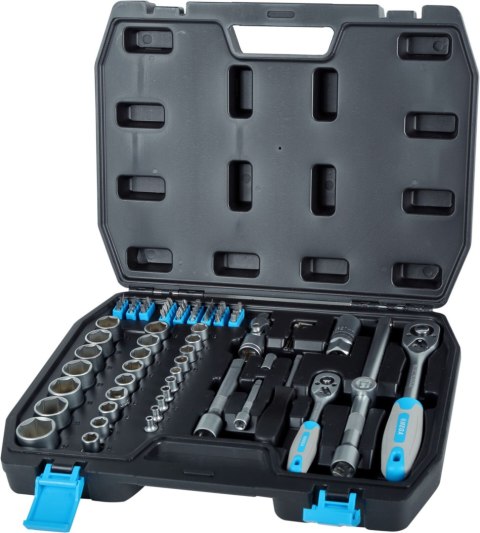 Zestaw 72 szt nasadek i końcówek 1/2'',1/4'', 4-27mm