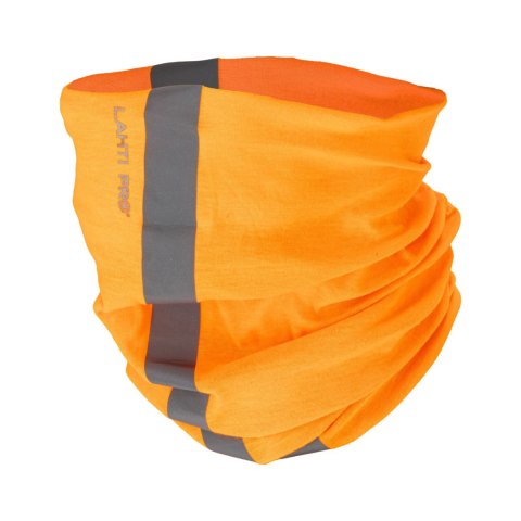 Chusta wielofunkcyjna pomarańczowa z pasem odblask., lahti