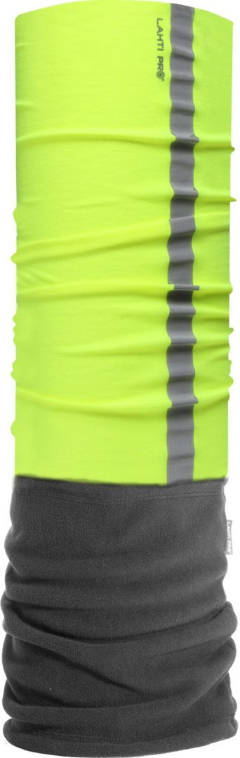 Chusta wielofunkcyjna z polarem żół.-szara z odblask., lahti Chusta wielofunkcyjna z polarem żół.-szara z odblask., lahti