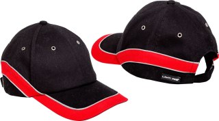 Czapki z daszkiem czarno-czerw. l101030s, 12szt, ce, lahti