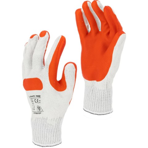 Rękawice lat. czerw.-białe l210910p, karta, "10", ce, lahti