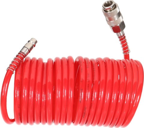 Wąż spiralny pu 5m, 6.5x10mm, 10bar, szybko-złączki proline