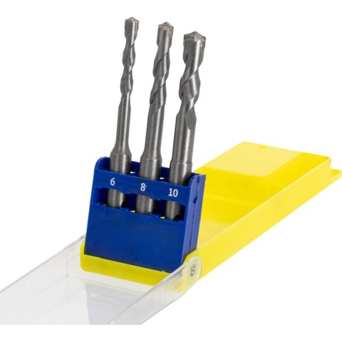 Wiertła do betonu sds+,kpl.3 szt. 6,8,10*110mm