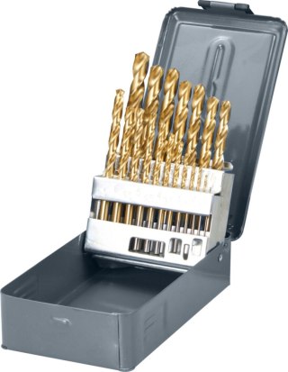 Wiertła do metalu hss tin din338 szlif.szt.19(1-10mm)proline