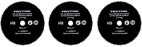 Zestaw tarczy tnących hss 89x10mm do przecinarki tpw600k - 3 szt