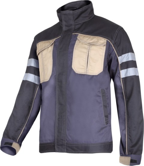 Bluza szar-czar-beż z pasami odblask., "3xl", ce, lahti