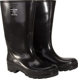 Kalosze męsk.czarne wysokie, pvc, ob sra, "45", ce, lahti