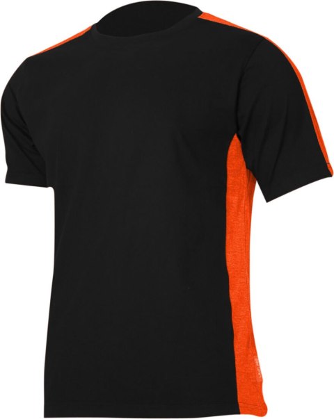 Koszulka t-shirt 180g/m2, czarno-pomarańcz., "m", ce, lahti