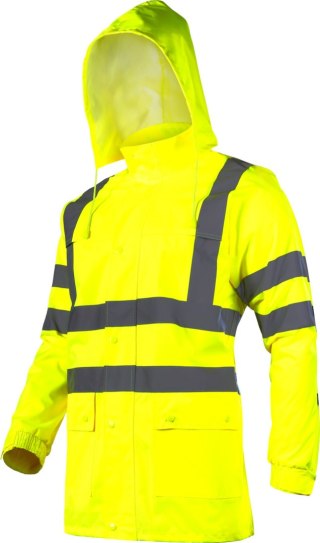 Kurtka ostrzeg. przeciwdeszcz., żółta., "3xl", ce, lahti