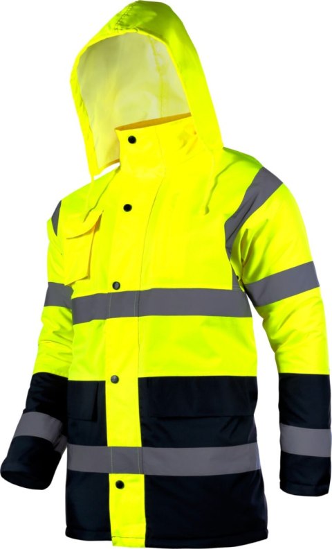 Kurtka ostrzegawcza ocieplana, żółta, "3xl", ce, lahti