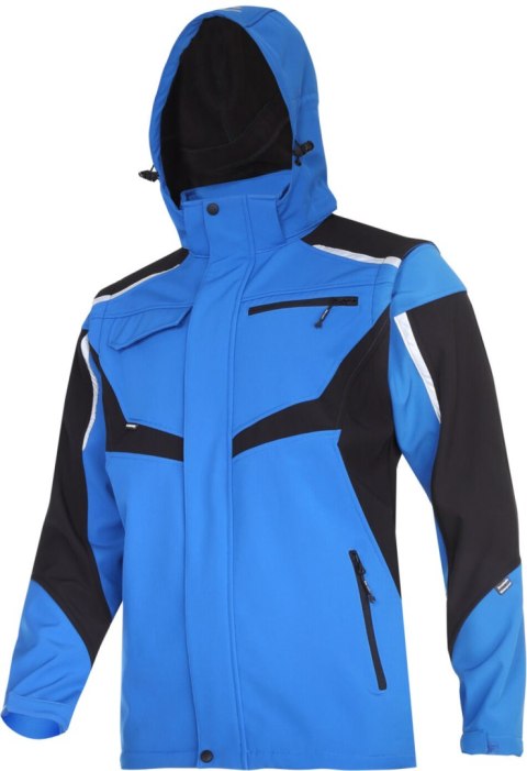 Kurtka softshell z kapt. i odp.rękaw.,nieb-cza,"xl",ce,lahti