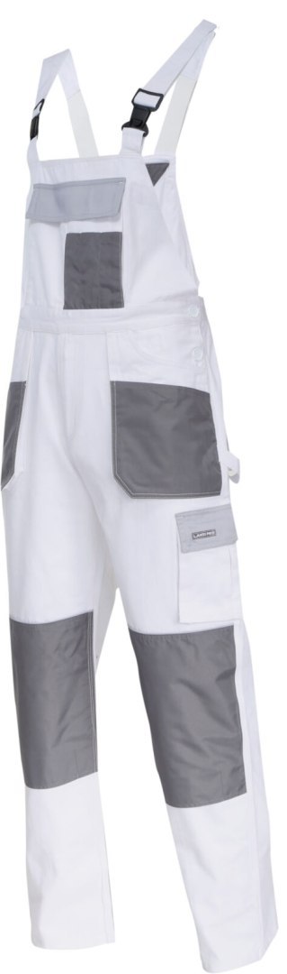 Ogrodniczki biało-szare 100% bawełna, "m (50)", ce, lahti