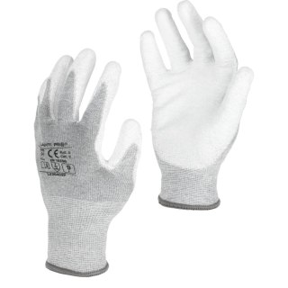Rękawice pu antystat. białe l230410p, karta, "10", ce, lahti