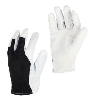 Rękawice ze skóry koz. czarne l271611p, karta, "11",ce,lahti