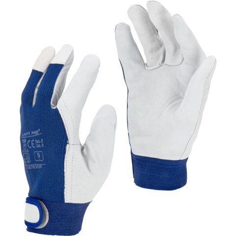 Rękawice ze skóry nieb. l272109p, 12 par, "9", ce, lahti