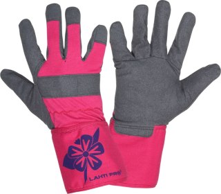 Rękawice ze skóry synt. róż. l271409p, karta, "9", ce, lahti