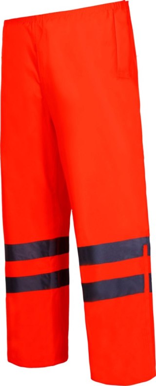 Spodnie ostrzeg. przeciwdeszcz., pomarańcz., "3xl", ce,lahti