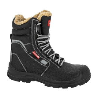 Trzewiki ocieplane wys. skórz. czar.,s3l fo sr,"41",ce,lahti