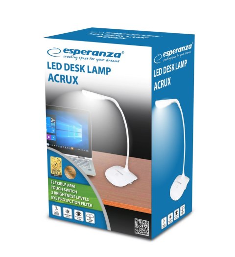 ELD103W Esperanza lampka biurkowa led acrux biała ELD103W Esperanza lampka biurkowa led acrux biała