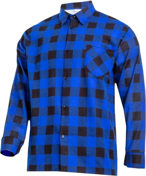 Koszula flanelowa krata niebieska, 170g/m2, "m", ce, lahti Koszula flanelowa krata niebieska, 170g/m2, "m", ce, lahti