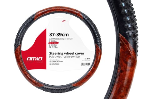Pokrowiec nakładka na kierownicę samochodową m 37-39cm swc-11-m amio-01369