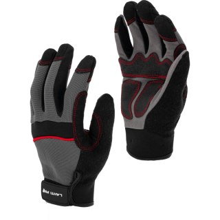 Rękawice warszt. czar.-szar. l280908p, karta, "8", ce, lahti