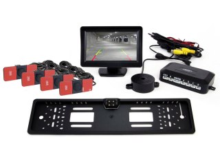 Zestaw czujników tft01 4,3" z kamerą cam-402 led 4 sensory czarne wewnętrzne