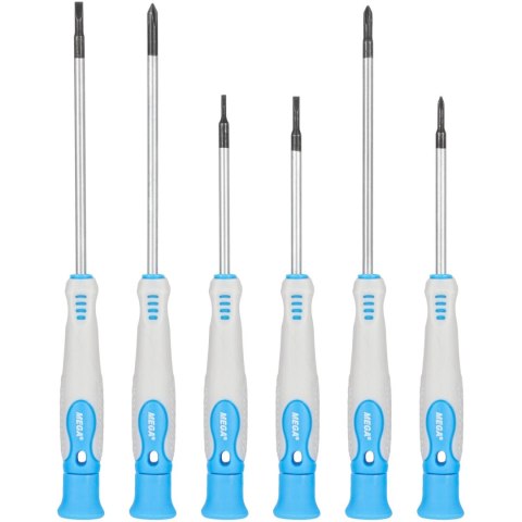 Zestaw wkrętaków precyzyjnych, 6szt., s2, soft touch