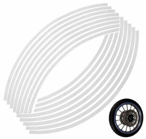 AG555E Naklejki odblaskowe na koła silve